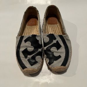 Tory Burch Logo Espadrille Flat - Size 8